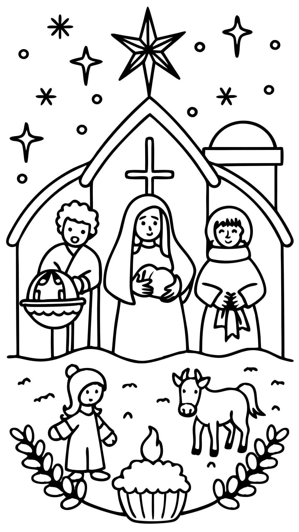 pages à colorier de Noël Jésus